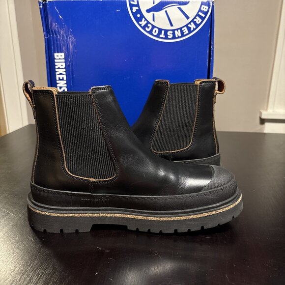 Birkenstock New w/ Box Prescott Slip On Black Oiled Leather Narrow Size 39 - Picture 6 of 10